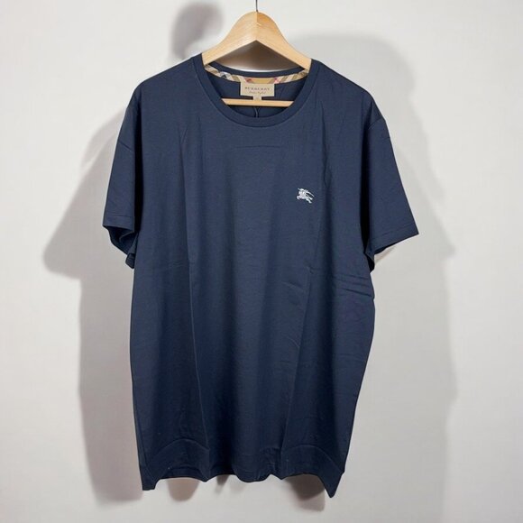 NWT Authentic Burberry Navy Small Logo Short Sleeve - Picture 1 of 7